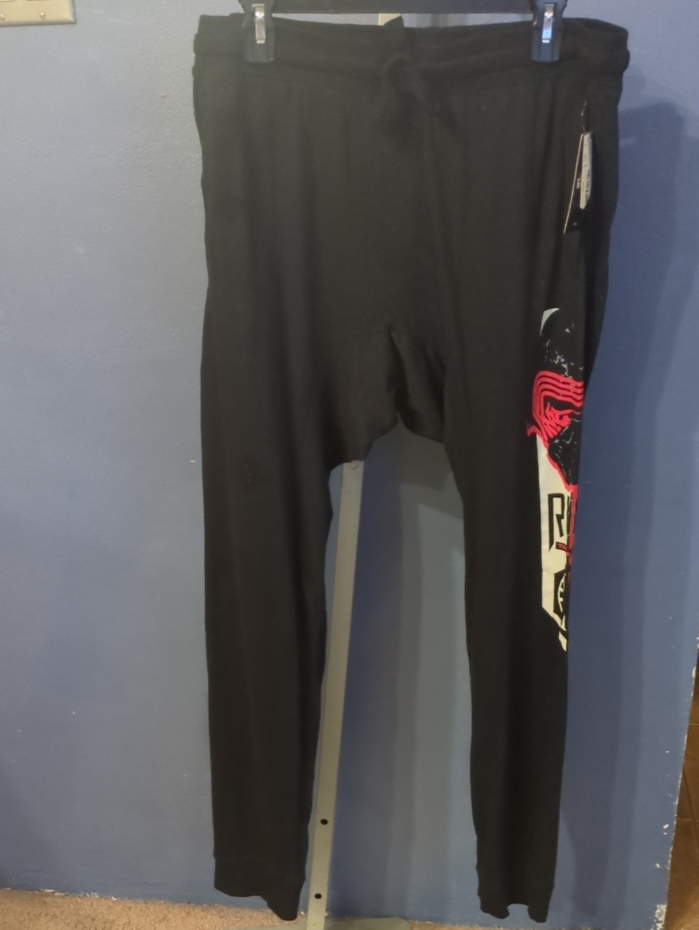 Men M Kylo Ren Rule The Galaxy Star Wars Jogger Lounge Pants Pockets Drawstring